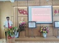 Lễ trao tặng Huy hiệu 30 tuổi Đảng cho đảng viên Lê Thị Hường –Chi bộ Thể dục-Ngoại ngữ-Văn phòng,  Đảng bộ trường THPT Thành phố Điện Biên Phủ